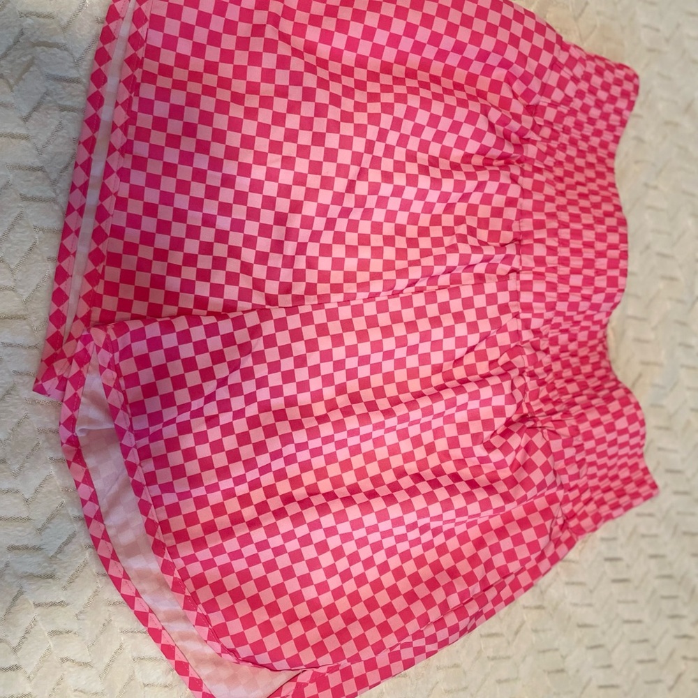 Pink Checkered Shorts